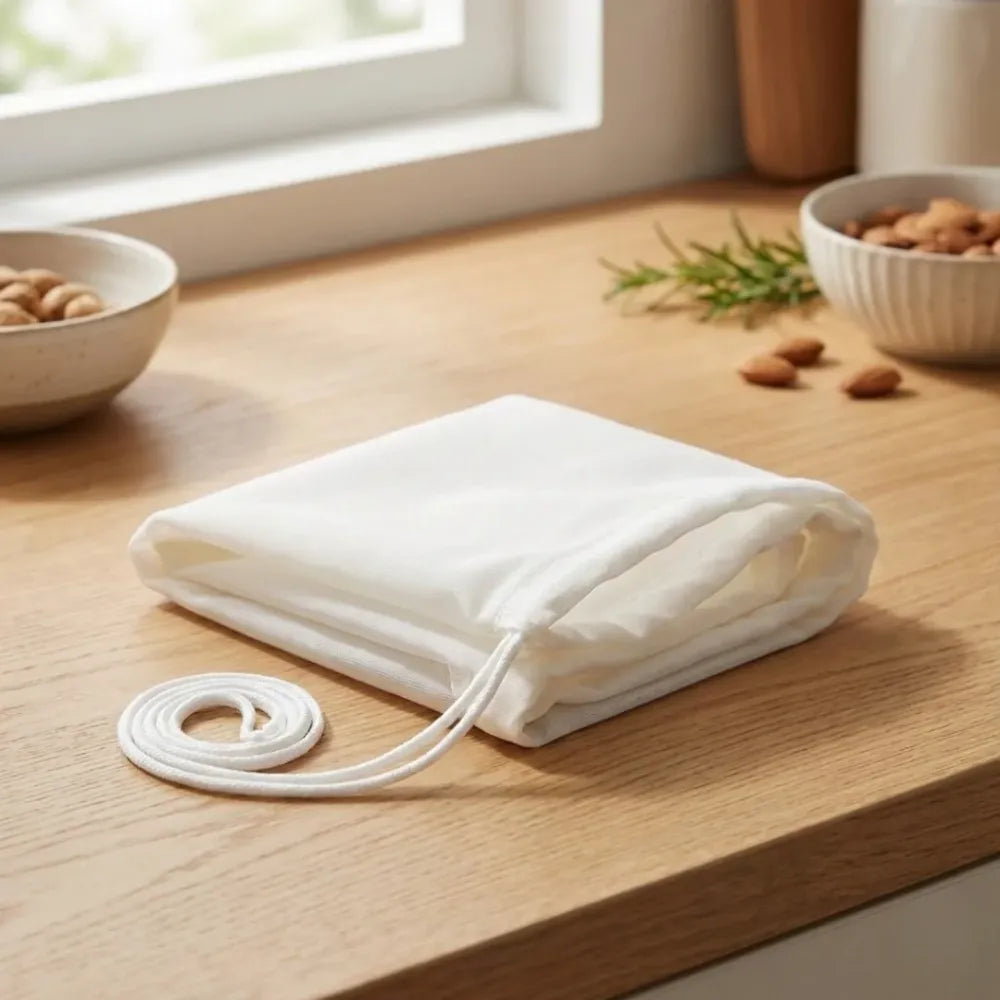 Premium filter bag set made from natural fabric (washable and reusable)