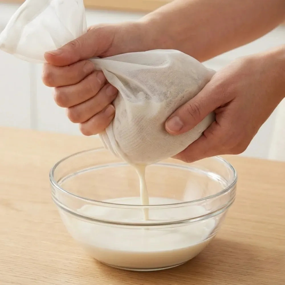 Premium filter bag set made from natural fabric (washable and reusable)